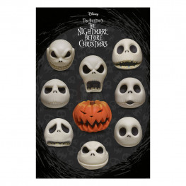Nightmare before Christmas plagát Pack Many Faces of Jack 61 x 91 cm (4)